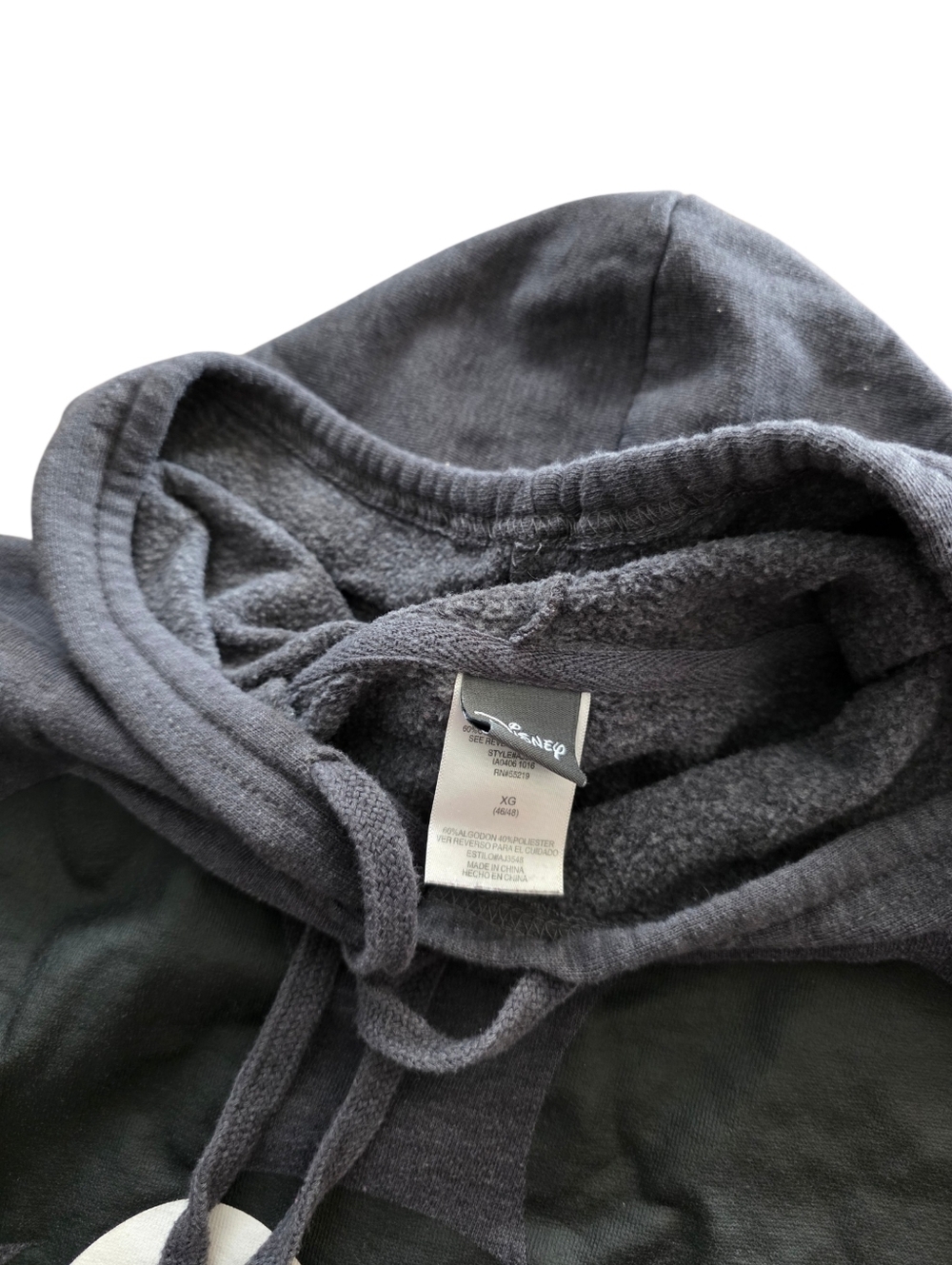 Disney Gray Mickey Mouse Pullover Hoodie With Kangaroo Pocket XL - Picture 4 of 4